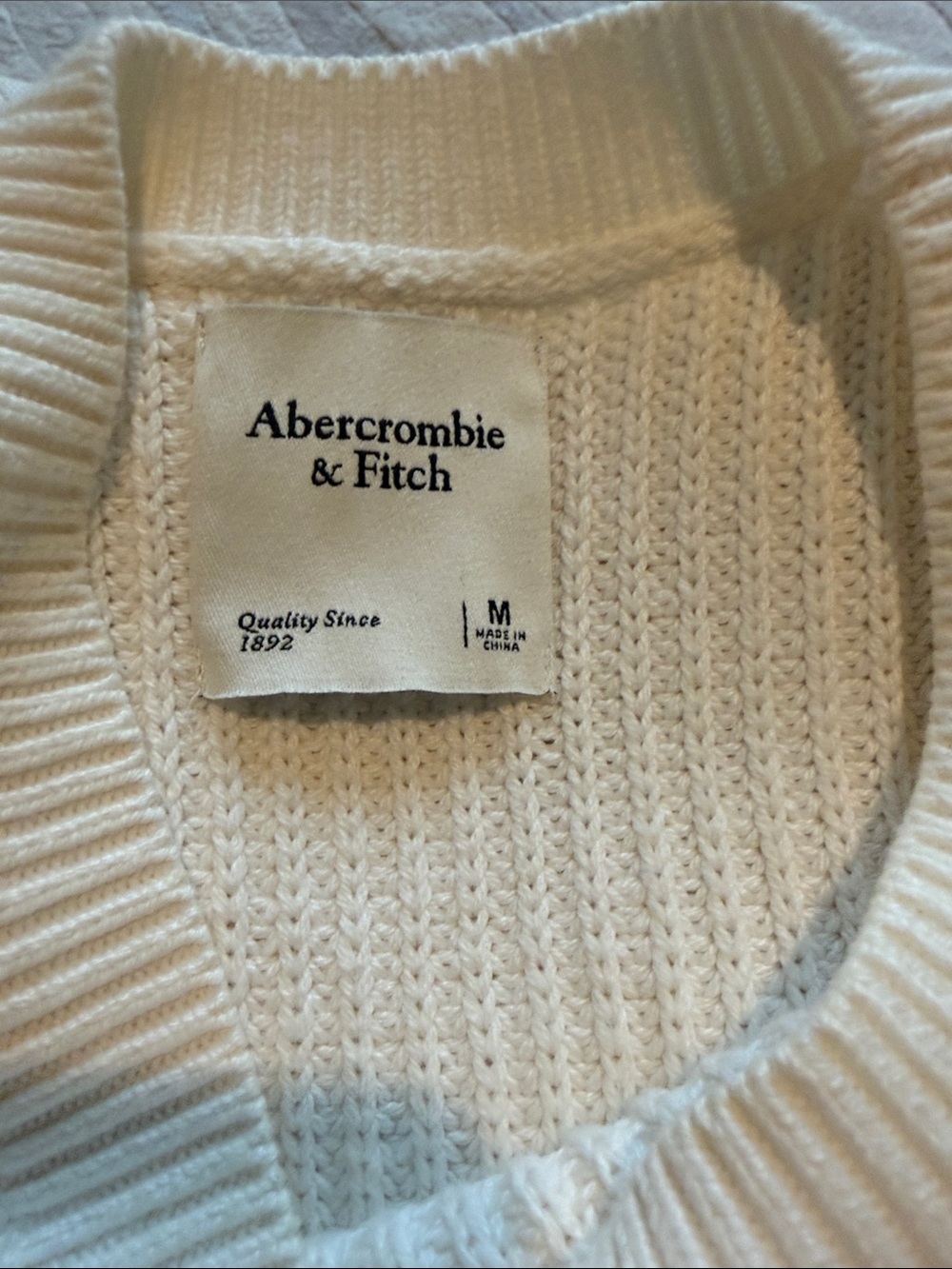 Abercrombie & Fitch Ribbed Knit Sweater - Taupe, Cream and gray - Picture 4 of 5